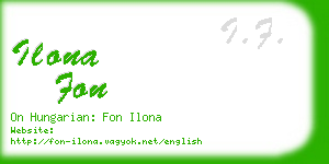 ilona fon business card